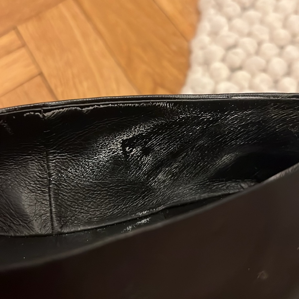 ‼️ FINAL SALE ‼️ Black Leather Square Toe Flats - Picture 13 of 15